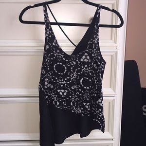 Nice black and white patterned tank.
